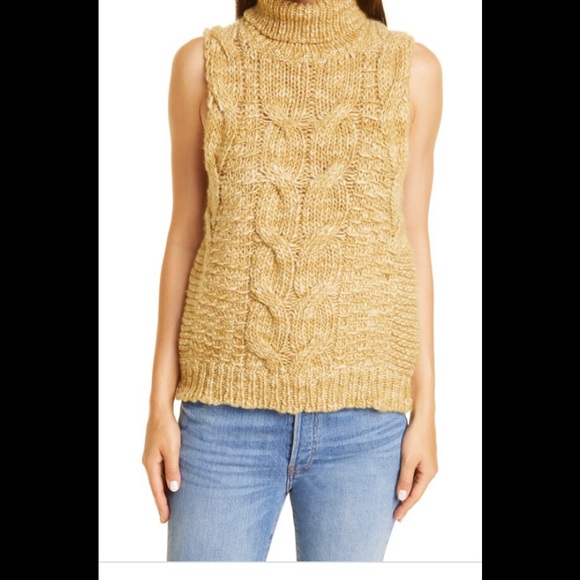 Bytimo turtleneck mustard wool sweater S - Picture 2 of 4